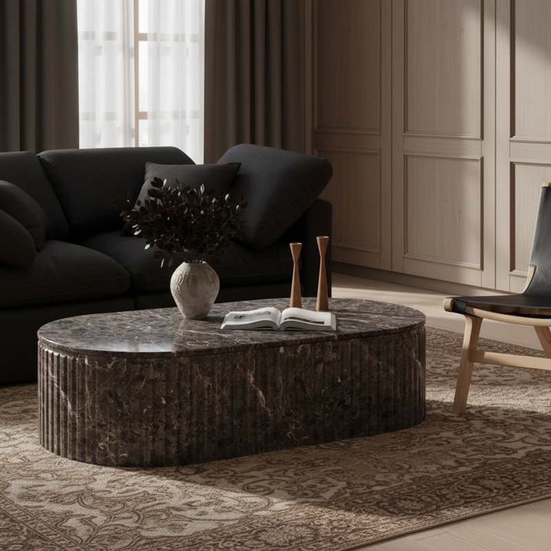 Table basse Catane, Brun
