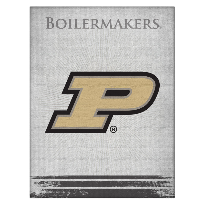 NCAA - Impression sur toile tendue, H 15 po x l 20 po x P 1 po, Boilermakers de Purdue