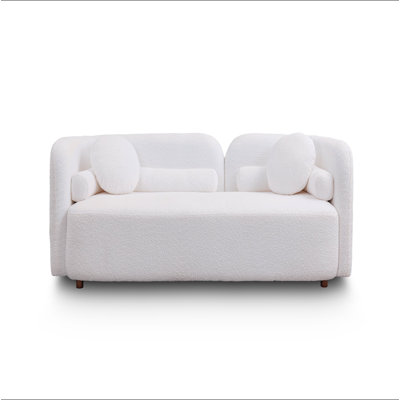 Luxury Modern Sofa Couch for Living Room, Boucle Upholstered Cloud Couch for Apartment Home Office, 3 Seater