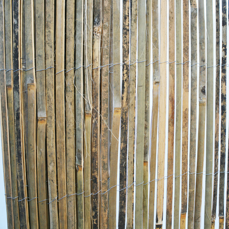 Panneau de clôture décoratif en bambou fendu naturel H 6 pi x l 16 pi
