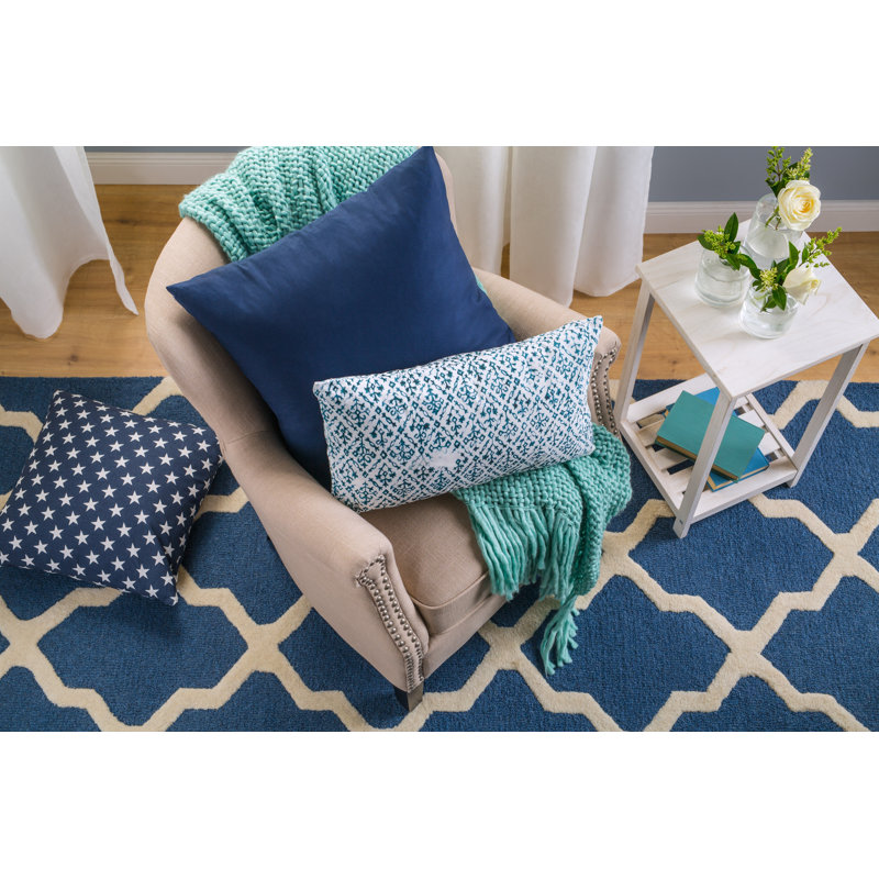 Cannen Hand Tufted Wool Geometric Rug, Rectangle 7'6" x 9'6"