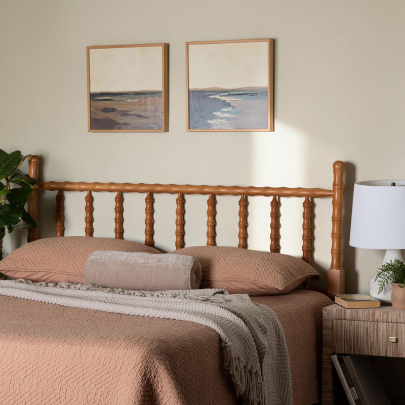 Tête de lit en bambou Willshine, H 46,8 po x l 54,870000000000005 po x P 2,05 po, Brown