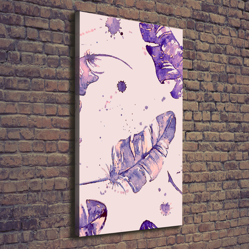 Feathers 1 Piece Wrapped Canvas Wall Art, 140cm H x 70cm W