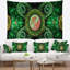 Tapisserie abstract green psychédélique relaxing art-28495635