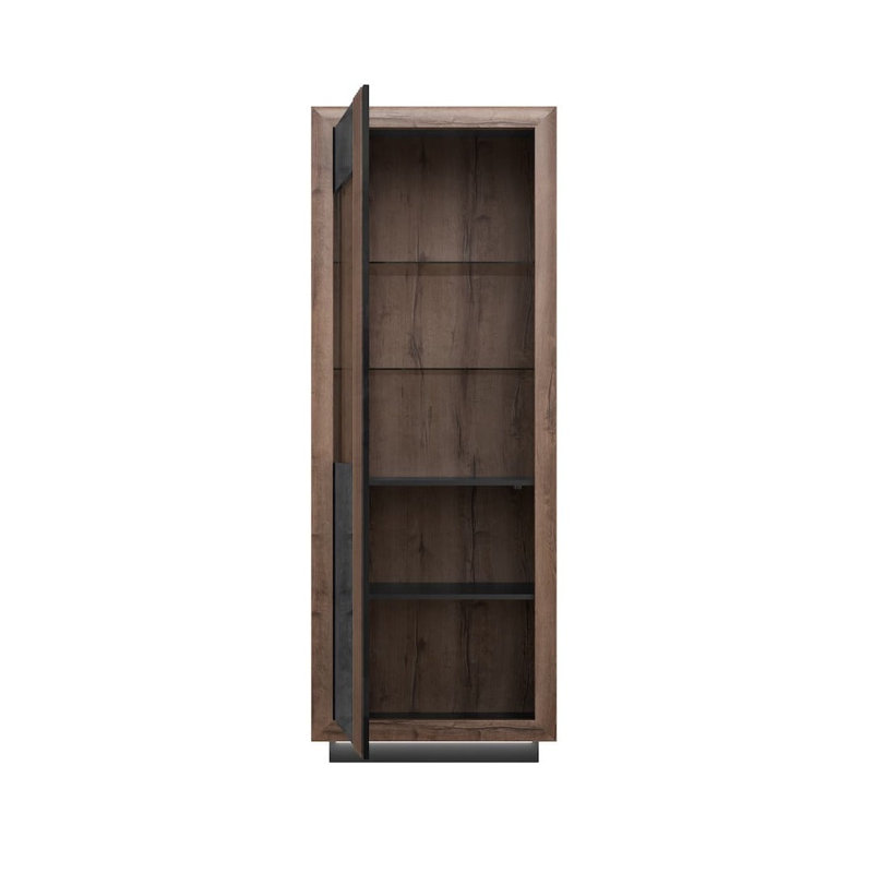 Savona 74cm Left-Hinged Display Cabinet with LED Lighting