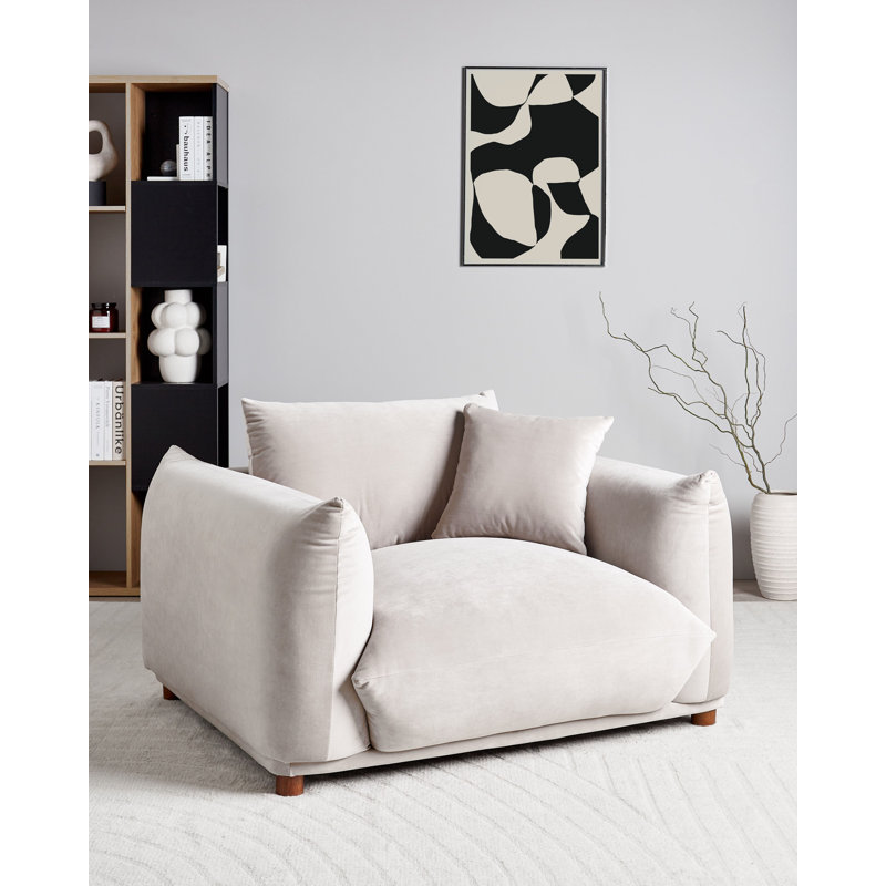 Armchair Alexias, Beige Velvet