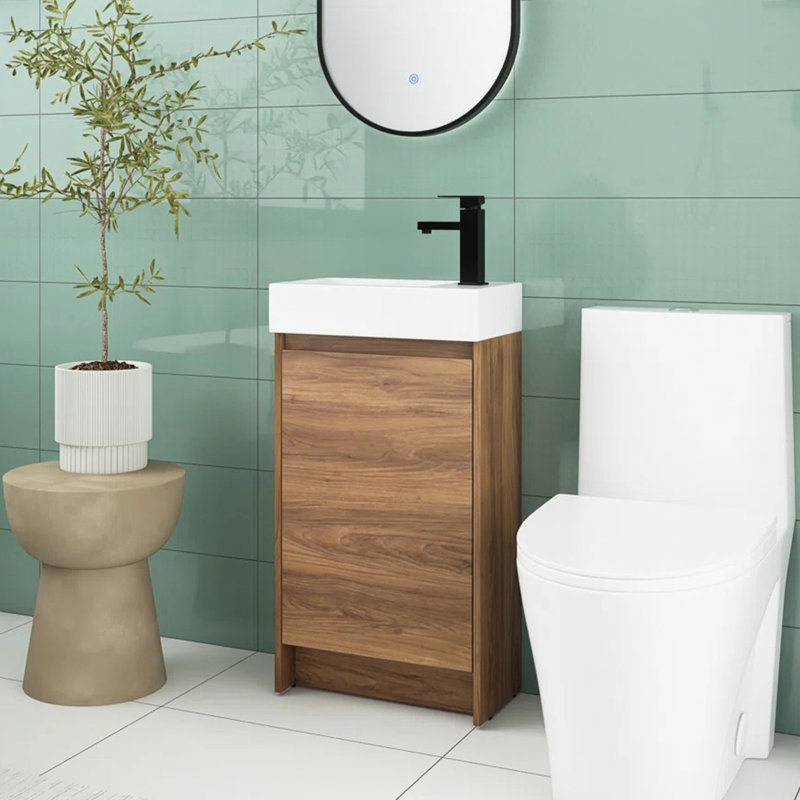 Fatebena 18'' Single Bathroom Vanity with Ceramic Top