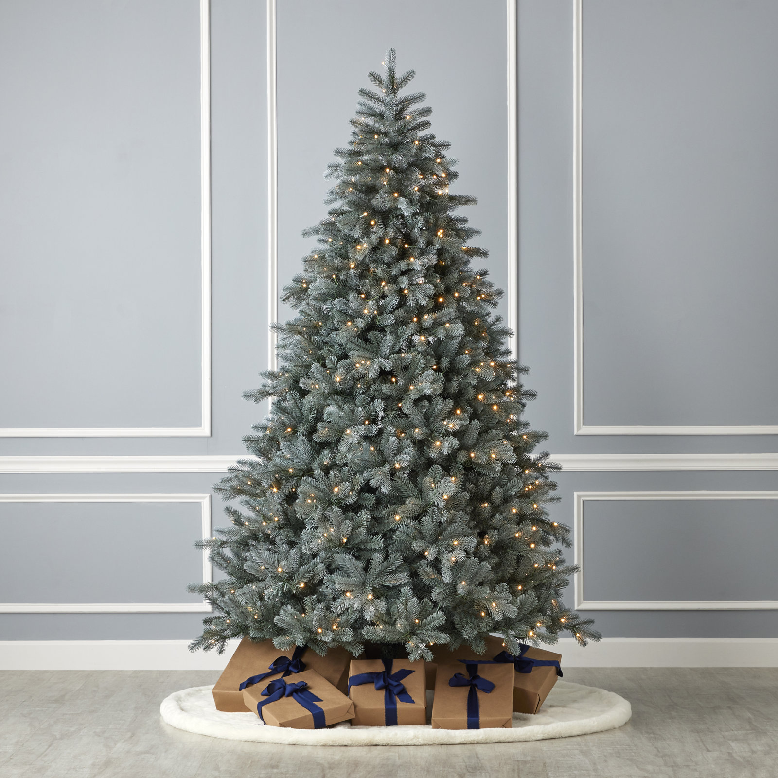 Lighted Artificial Christmas Tree - Includes a Tree Storage Bag and Remote Control, 9'