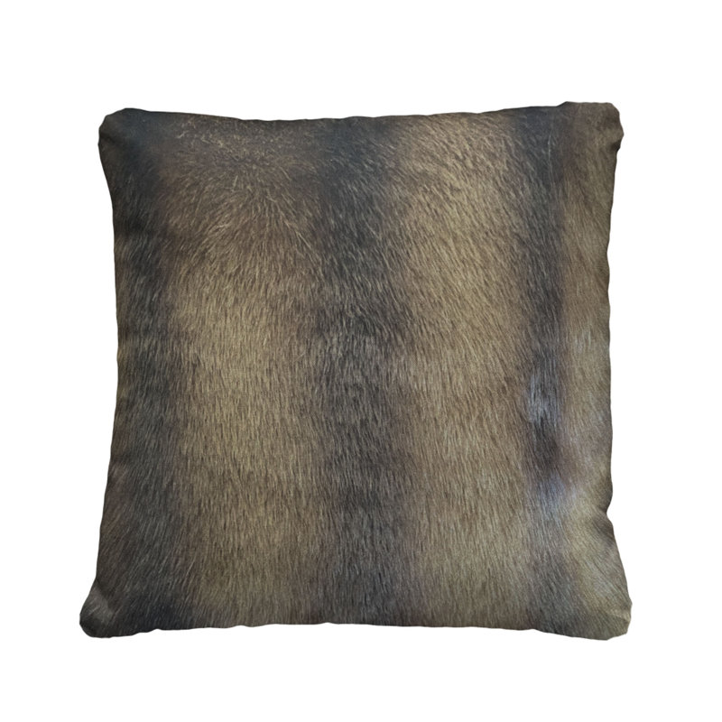 Luxueux coussin vison fabriqué à la main, 20 po x 20 po, Coussin décoratif
