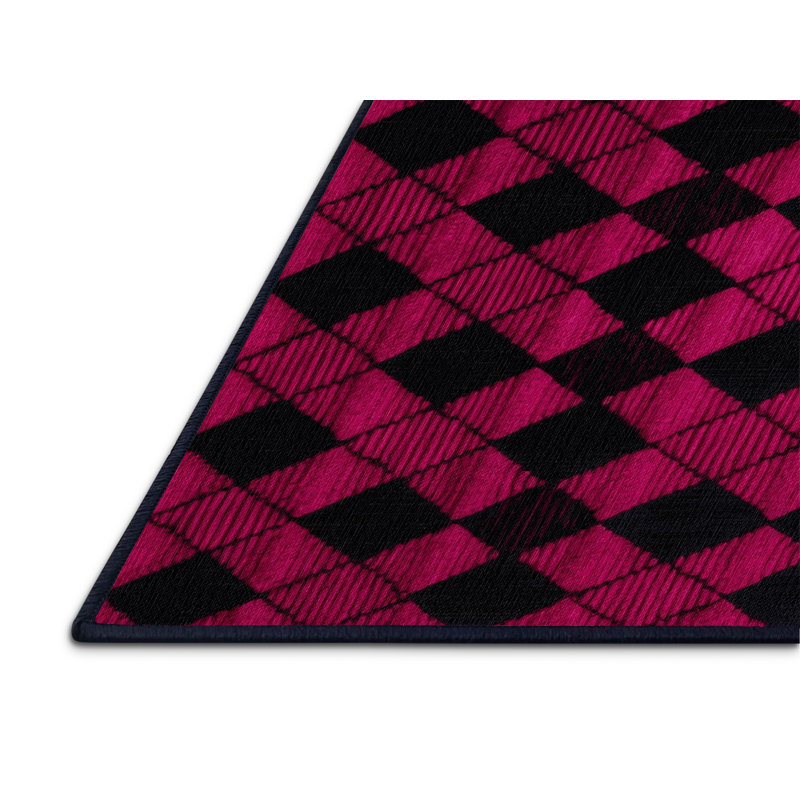 Tapis mauve lavable à la machine, Carré 8 pi