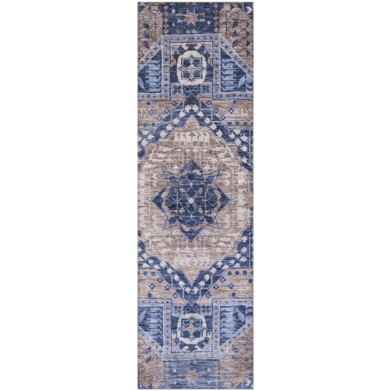 Premium Machine Washable Mayfield AMF1924 Diamond Rug, Runner 2'3" x 7'6"