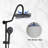 10" Rainfall Shower Head And Handheld Showerhead Combo Shower System With Slide Bar, Matte Black