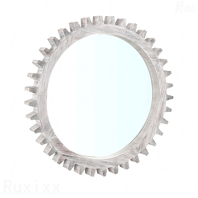 Miroir d'appoint 17 "x 17", 16,53 po x 16,53 po, Blanc