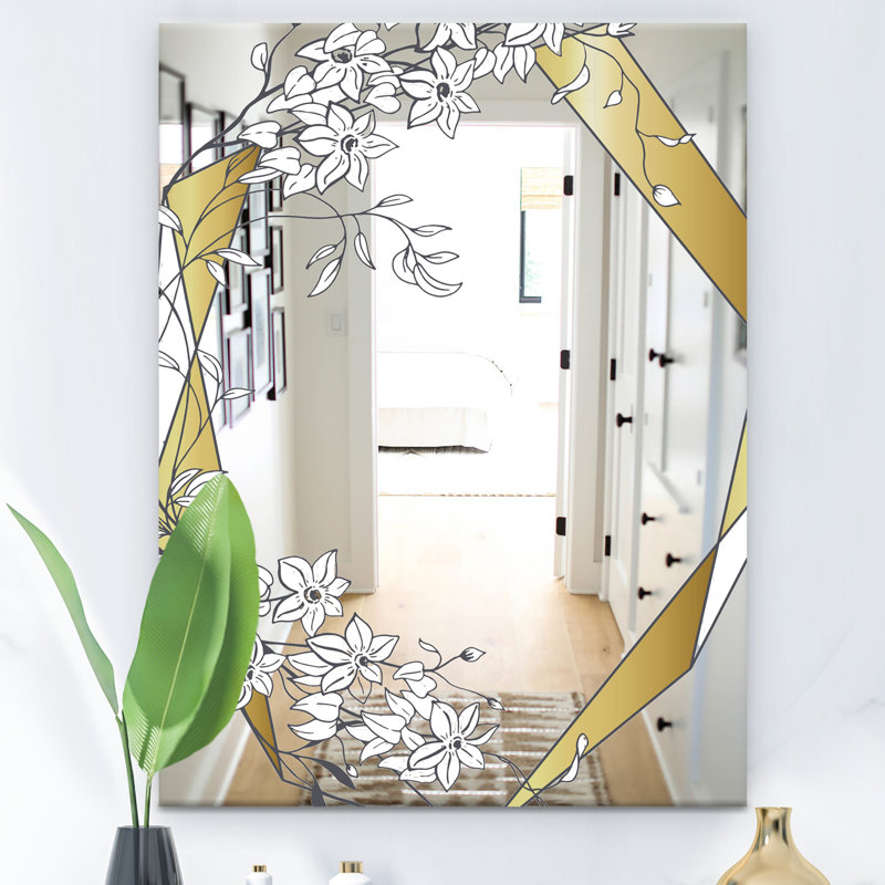 Miroir d'appoint Botanical Blooming Glam, H 39,4 po x l 29,5 po