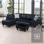 Canapé modulaire en flanelle 3 pièces-521368000-521368003