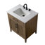 Meuble-lavabo simple 30 po avec plateau en pierre d'ingénierie Sebastiano-111376082