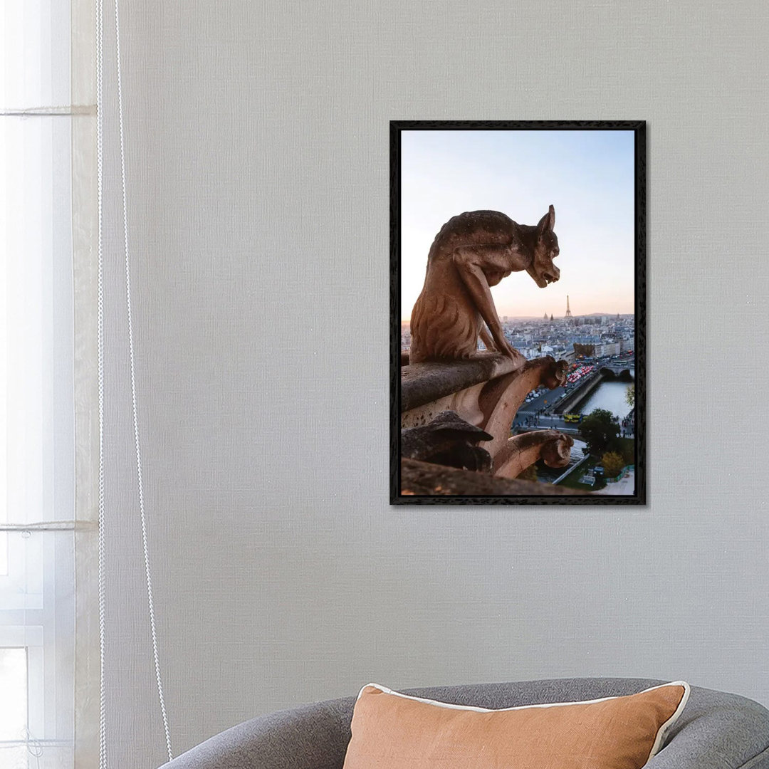 Gargoyle On Notre Dame Cathedral, Paris by Matteo Colombo - Gallery-Wrapped Canvas Giclée
