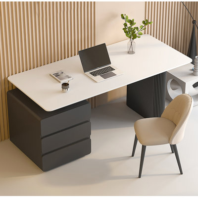 Bureau italien en pierre frittée minimaliste italien