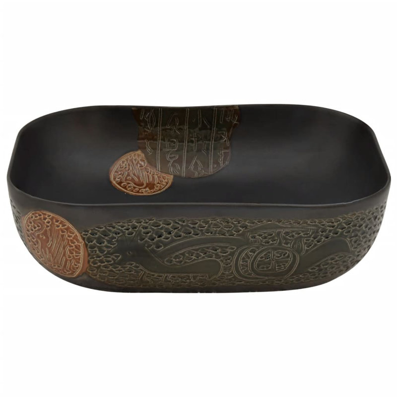 Latitude Vive Castulo 48mm L x 37.5mm W Black Ceramic Rectangular Sink