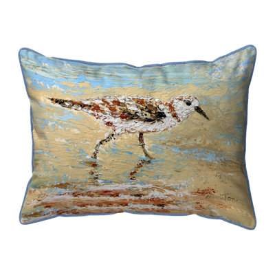 Lone Sandpiper Indoor/Outdoor Pillow