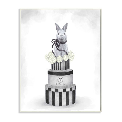 «Fashion Rabbit Box Stack Neutral Gray Peinture», art textuel