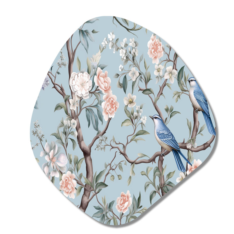 Persaud - art mural asymétrique en forme de nébuleuse florale, H 35 po x l 31 po