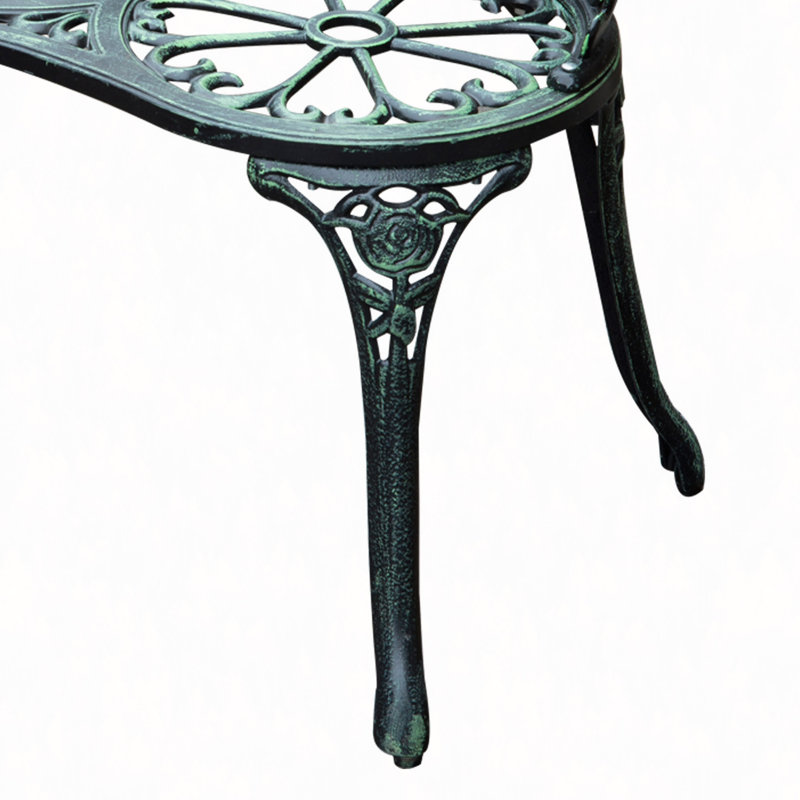 Banc d'extérieur, mobilier d'extérieur en fonte d'aluminium, banc en métal