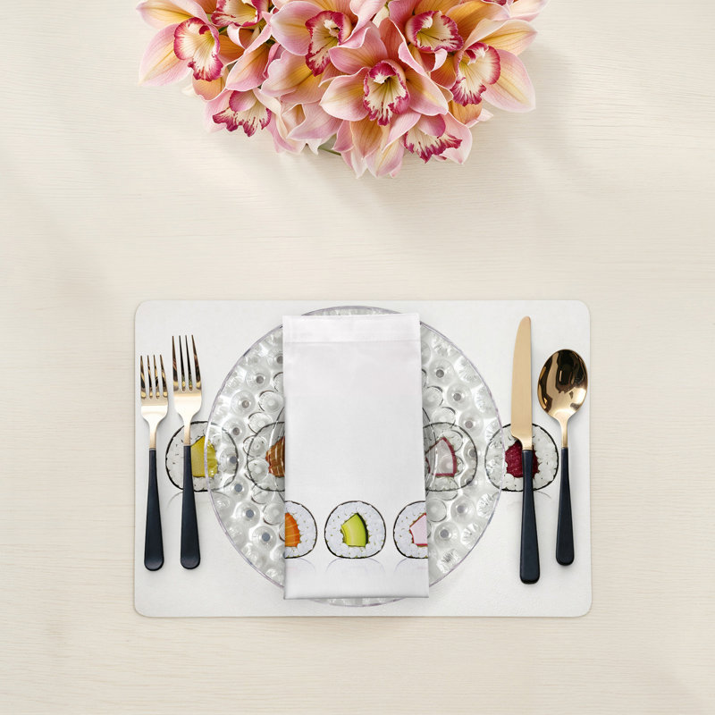 Sushi Roll Cotton Sateen Dinner Napkins