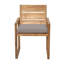 Venice Teak Patio Dining Armchair with Cushion-2076089616