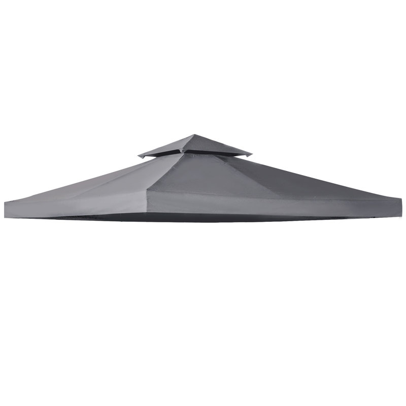 Gazebo Replacement Canopy, 2, Dark Gray, Protected For Outdoors Use