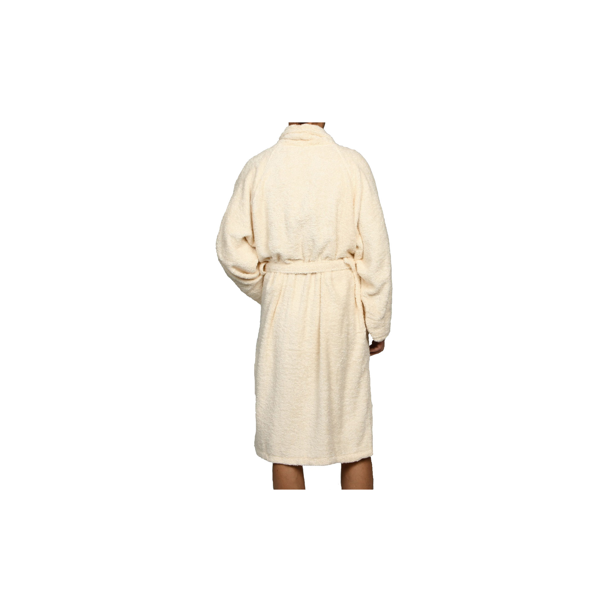 100% Cotton Bathrobe, Ivory, M