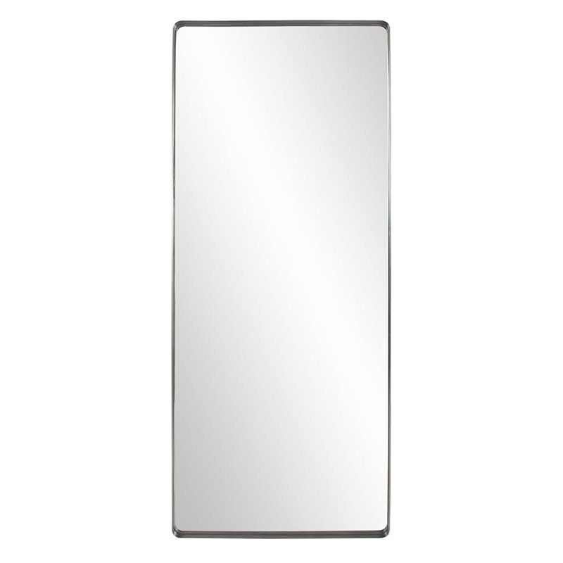 Miroir d'appoint Steele, Argent argent, 72 po x 30 po 