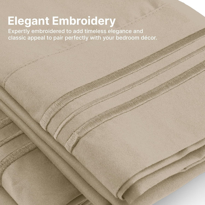 Full Deep Pocket Brown Microfiber Sheet Set
