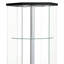 Quatre vitrines en verre noires avec structure hexagonale pour le rangement des espaces de vie