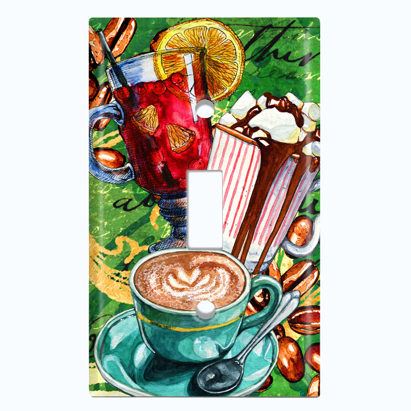 Patterned 1 - Gang Toggle Light Switch Standard Wall Plate