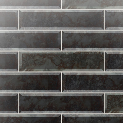 Lustre Beveled 2.9" x 12" Glass Wall Tile