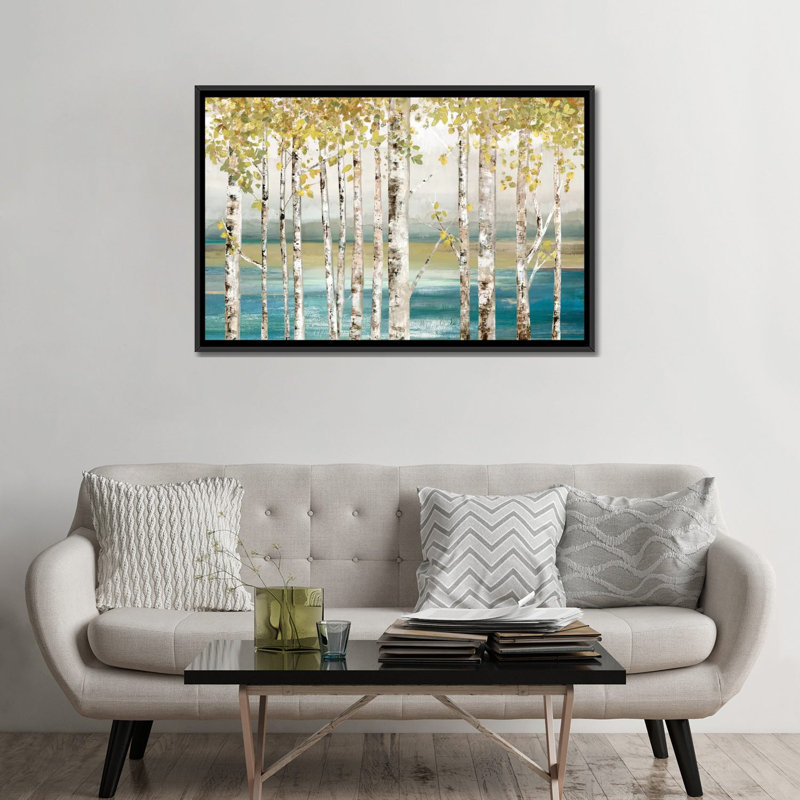 «Down By The River I» par Allison Pearce - impression sur toile tendue, H 18 po x l 26 po x P 1,5 po, Toile avec cadre noir