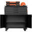 Armoire de rangement robuste pour outils en métal avec roulettes - Armoire de rangement pour outils pour le garage, le bureau et la maison, noir