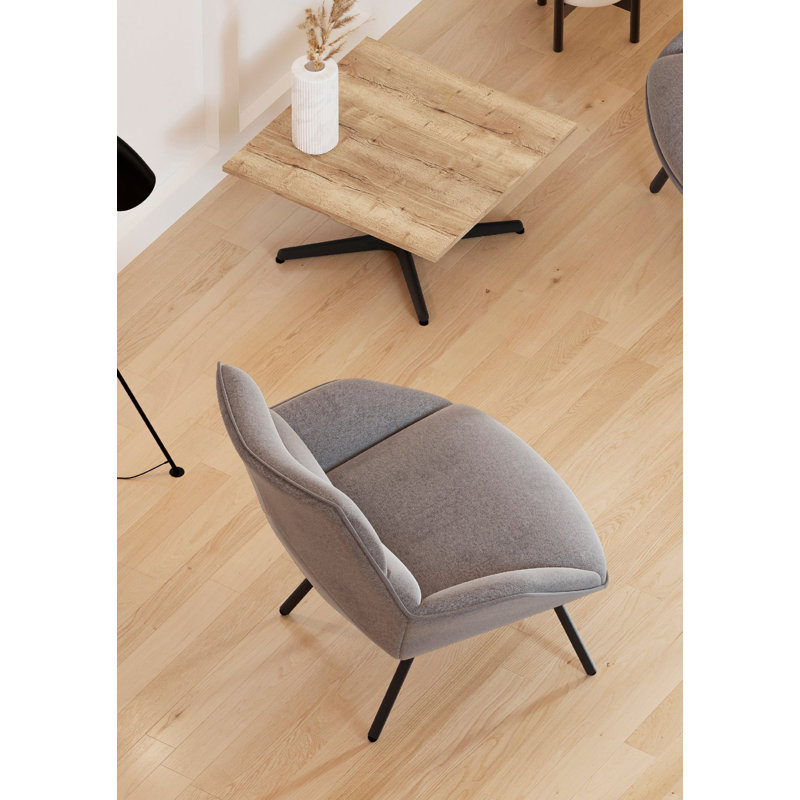 Fauteuil de terrasse avec coussin Anou, Gris