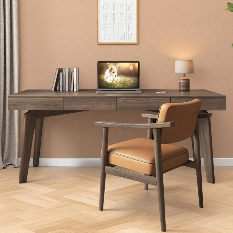 Exquisite and Unique Vintage-Style Desk, 29.52" H x 62.99" W x 23.62" D