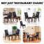 Chaise en bois d'hévéa classique avec coussin en cuir - assise robuste et confortable