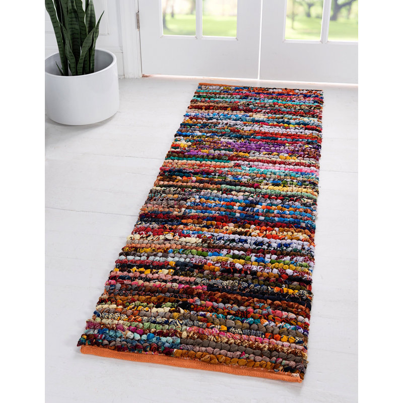 Cotton Southwestern Indoor Rug, Runner 2'2" x 6'