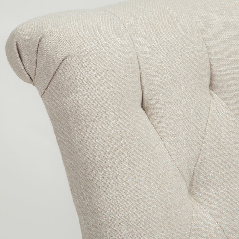 Crittenden Tufted Side Chair, Light Beige Polyester