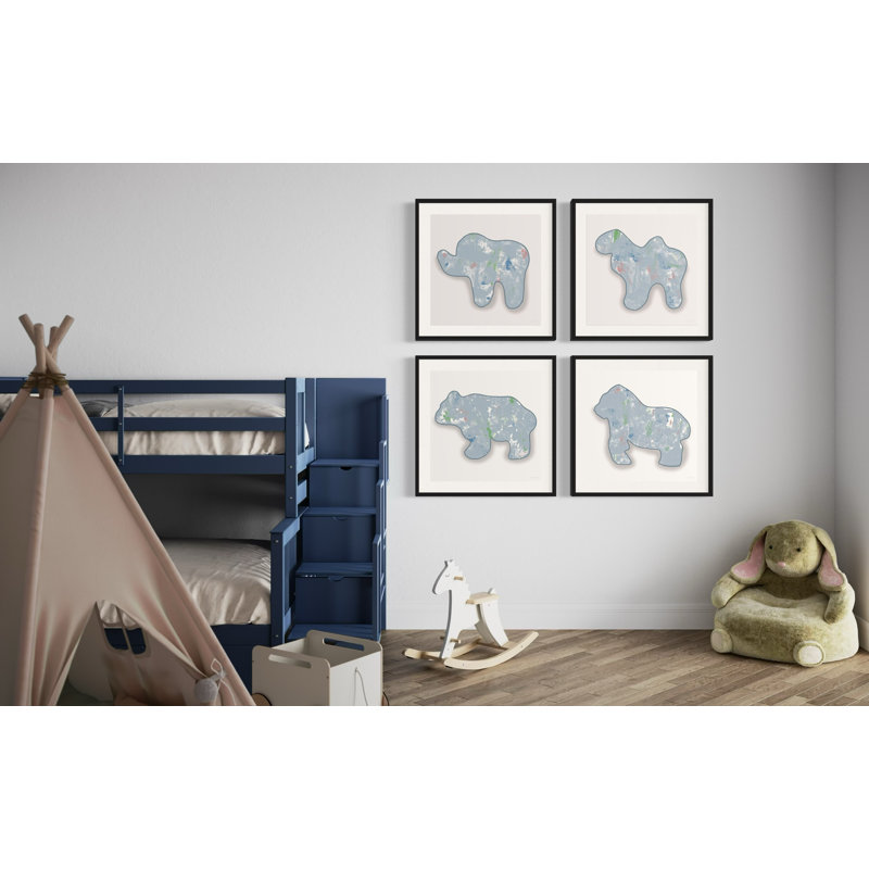 Elephant Animal Cracker, Blue, Black