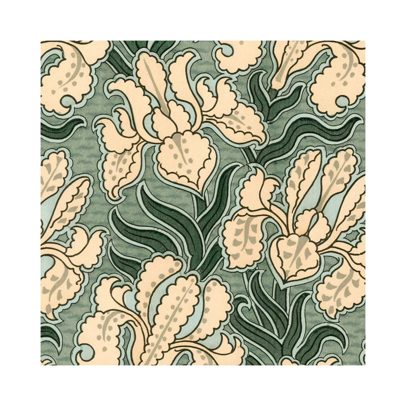 Nouveau Textile Motif II - Wrapped Canvas Print, 30.48 cm H x 30.48 cm W