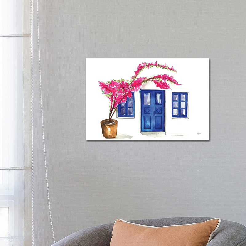 Doors Of Oia by Kelsey McNatt - Wrapped Canvas Painting, 66.04 cm H x 45.72 cm W