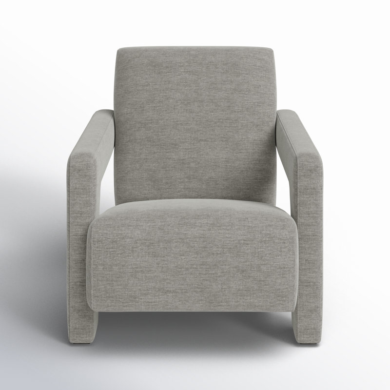 Olsen Modern Accent Chair, Gray Velvet