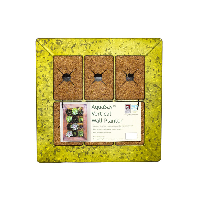 Metal Wall Planter, Patina