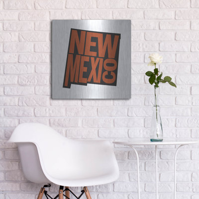  «New Mexico 2» par Art Licensing Studio, art mural en métal, 24 po x 24 po