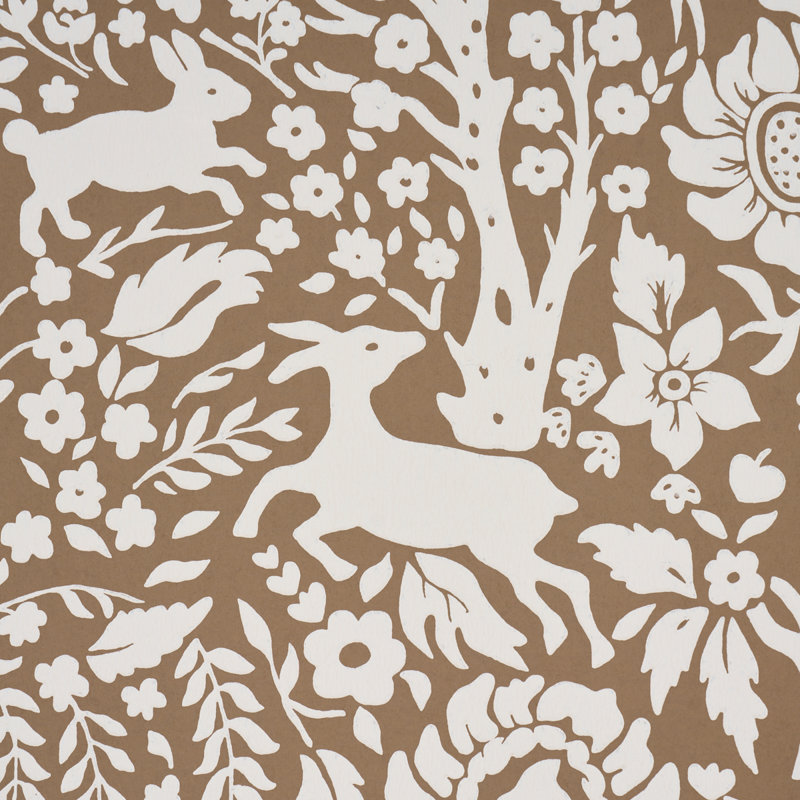 Deerfield Wallpaper, Brown